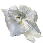Dalmazio Design Ring Pillow - 10" square satin, silk & lace